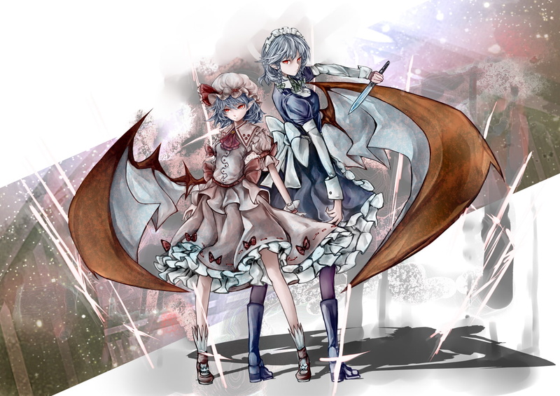 belief, anime, indoors, no people, anime girls, creativity, representation, silver colored, architecture, male likeness, red eyes, female likeness, human representation