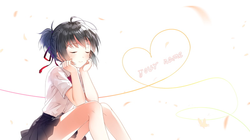 ponytail, mitsuha, kimi, ribbons, black, xia, com, 1080P, miyamizu, konachan, 256170, seifuku, xiang, (ozicha), hair, braids, skirt, short