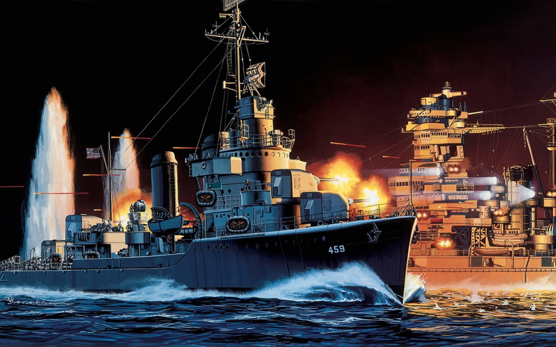 1080P, navy, dd 459, art, ships, laffey, military, ship