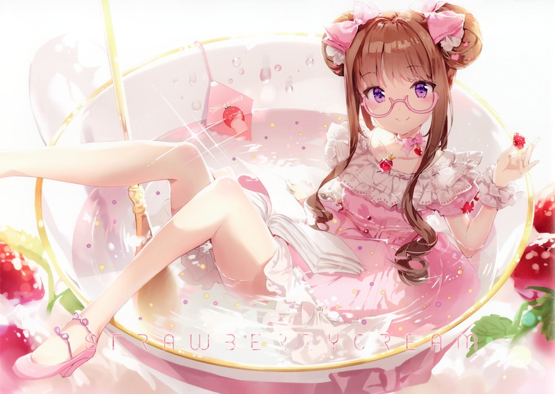anmi, glasses, choker, hair, long, dress, brown, book, 2K, anthropomorphism