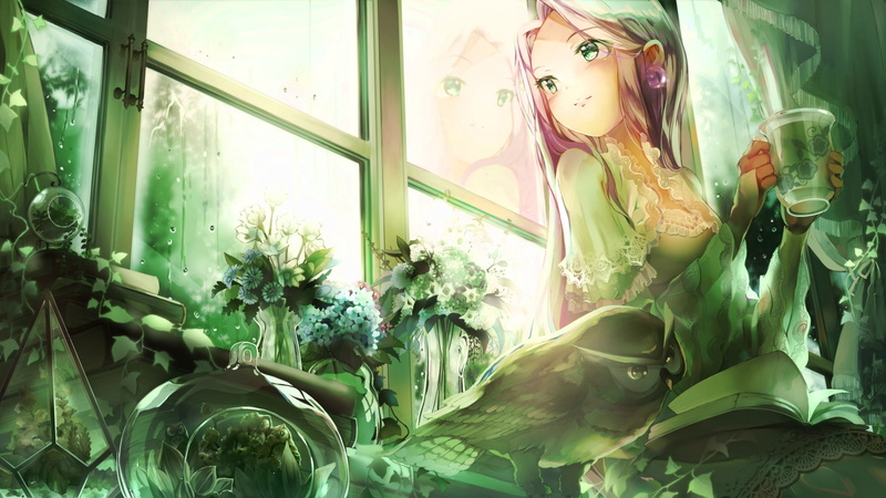plant, flower, human representation, polychromatic, freshness, art and craft, retail, for sale, anime girl, flowering plant, plant part, day, owl, 1080P