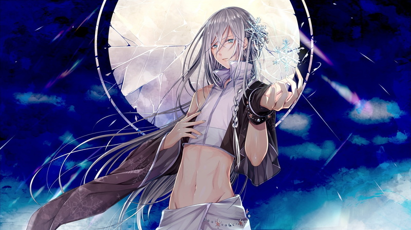 eyes, toudou, male, 236337, aliasing, com, hair, aqua, utau, gray, 1080P, braids, navel, long, konachan, all, charo