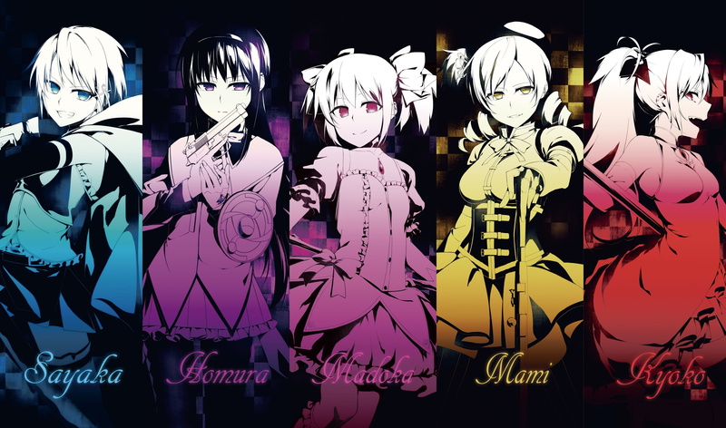 2K, konachan, com, sakura, miki, magica, polychromatic, (takuma0), mami, kyouko, akemi, homura, shoujo, madoka, sizuka, 236884, kaname, mahou, sayaka