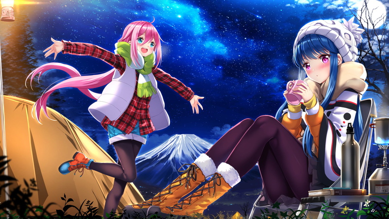 outdoors, fashion, beautiful woman, people, nature, event, night, sitting, stage, clothing, young women, adult, young adult, women, Nadeshiko Kagamihara