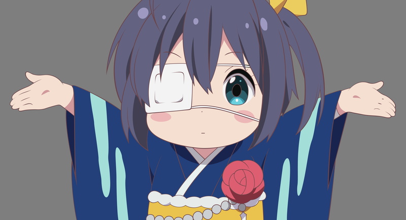 hair, 2K, chuunibyou, eyes, takanashi, black, eyepatch, blue, shitai, demo, transparent, vector, rikka, short, bow, koi