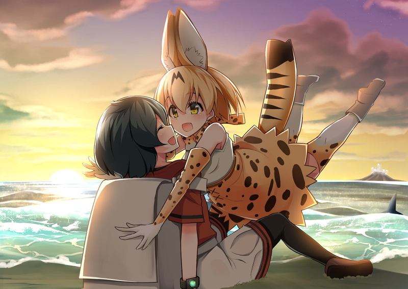 Kemono Friends, Anime, 720P, Serval (Kemono Friends), Kaban (Kemono Friends)