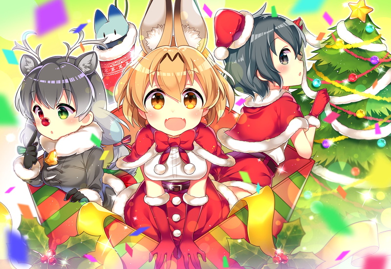 Anime, Heterochromia, Serval (Kemono Friends), Lucky Beast (Kemono Friends), 1080P, Reindeer (Kemono Friends), Kaban (Kemono Friends), Kemono Friends
