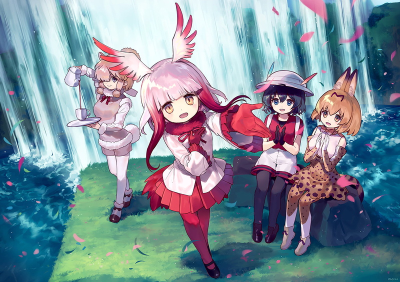 1080P, Suri Alpaca (Kemono Friends), Kemono Friends, Serval (Kemono Friends), Anime, Kaban (Kemono Friends), Crested Ibis (Kemono Friends)