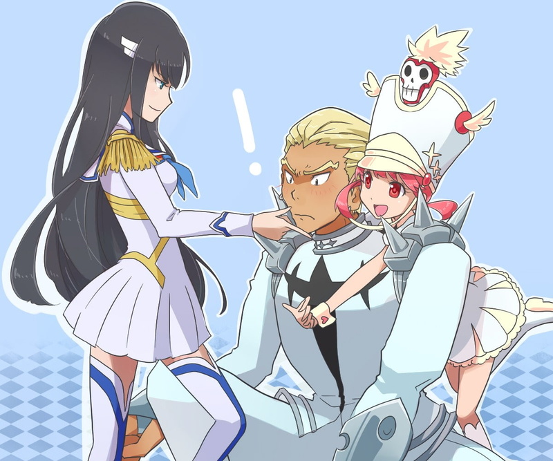child, Kill la Kill, conflict, outdoors, 480P, anime, clothing, lifestyles, females, teenager, sky, Jakuzure Nonon, people, leisure activity, emotion