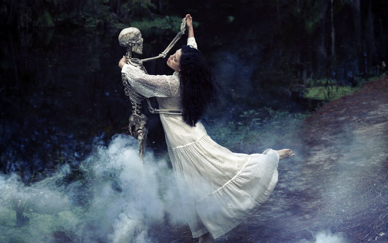 1080P, loli, skeleton, goth, Gothic, girl, mood, dance