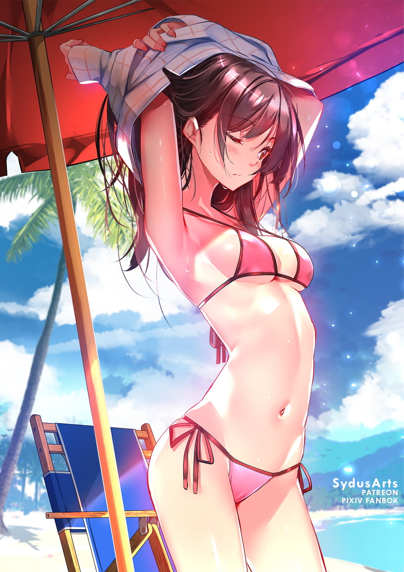 bikini, Chizuru Mizuhara, 1080P, SydusArts, anime girls, Okarishimasu (Rent-a-Girlfriend), Kanojo, anime