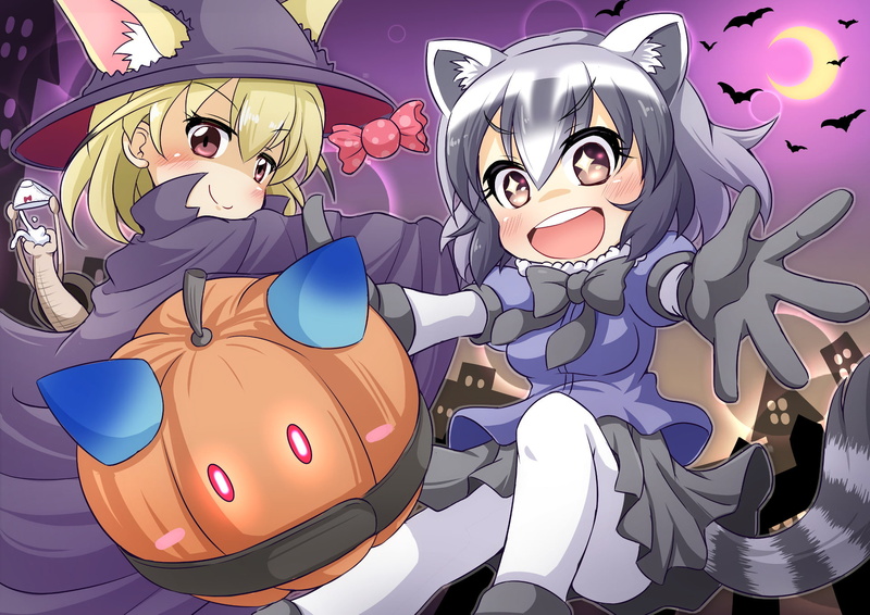 Lucky Beast (Kemono Friends), Raccoon (Kemono Friends), Kemono Friends, Anime, 1080P, Fennec (Kemono Friends)