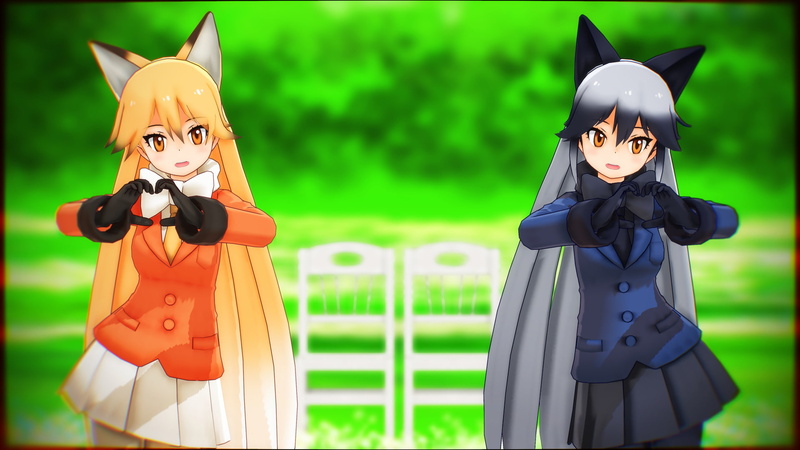 Anime, 1080P, Silver Fox (Kemono Friends), Ezo Red Fox (Kemono Friends), Kemono Friends