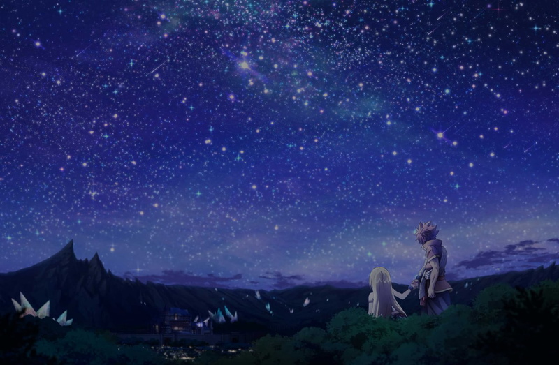 scenics - nature, travel destinations, Fairy Tail Movie 2: Dragon Cry, milky way, environment, space, land, beauty in nature, nature, tranquil scene, Anime