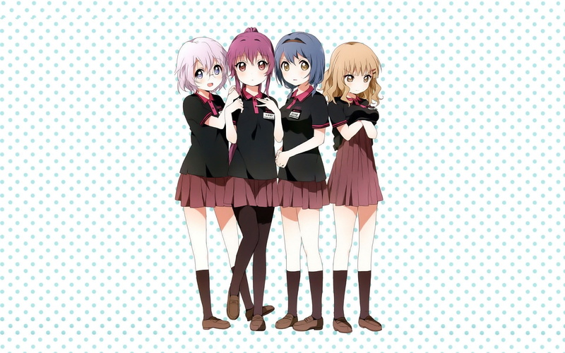 anime girls, Oomuro Sakurako, Sugiura Ayano, anime, Furutani Himawari, 1080P, Yuru Yuri, Ikeda Chitose