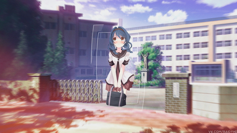 anime, 4K, anime girls, picture-in-picture, Furutani Himawari