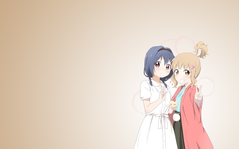 fashion, young women, anime, beauty, colored background, adult, young adult, representation, 1080P, anime girls, Yuru Yuri, lifestyles, indoors, portrait