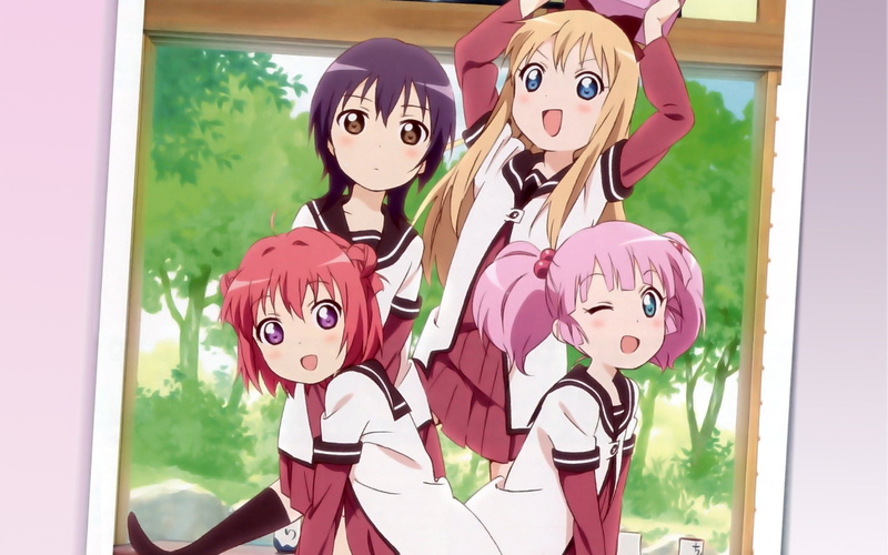 Akaza Akari, mask - disguise, toy, male likeness, mammal, representation, celebration, Funami Yui, art and craft, no people, 1080P, Yuru Yuri, mask, Yoshikawa Chinatsu