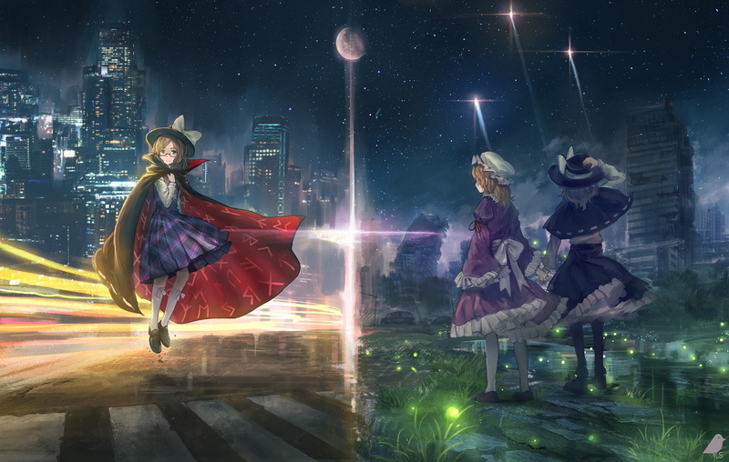 Touhou, Anime, Sumireko Usami, Renko Usami, Maribel Hearn, 1080P
