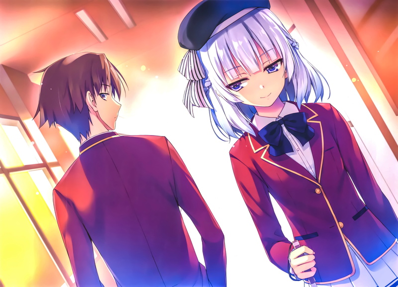 human representation, men, males, low angle view, indoors, clothing, people, standing, adult, representation, side view, youkoso jitsuryoku shijou shugi no kyoushitsu e 4k pc desktop