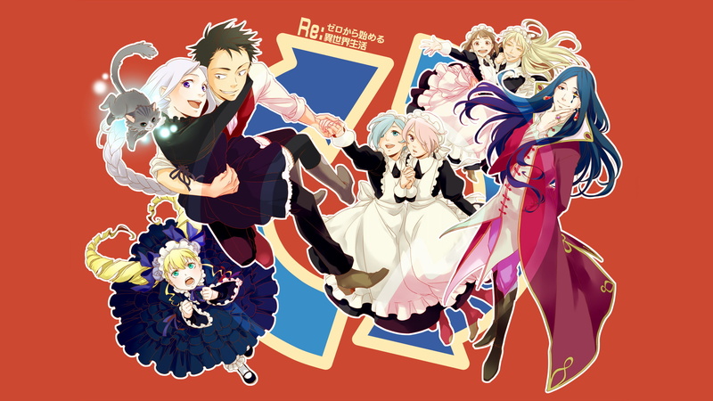 clothing, Ram (Re:Zero), Natsuki Subaru, Rem (Re: Zero), Beatrice (Re: Zero), Re:Zero Kara Hajimeru Isekai Seikatsu, heterosexual couple, smiling, positive emotion