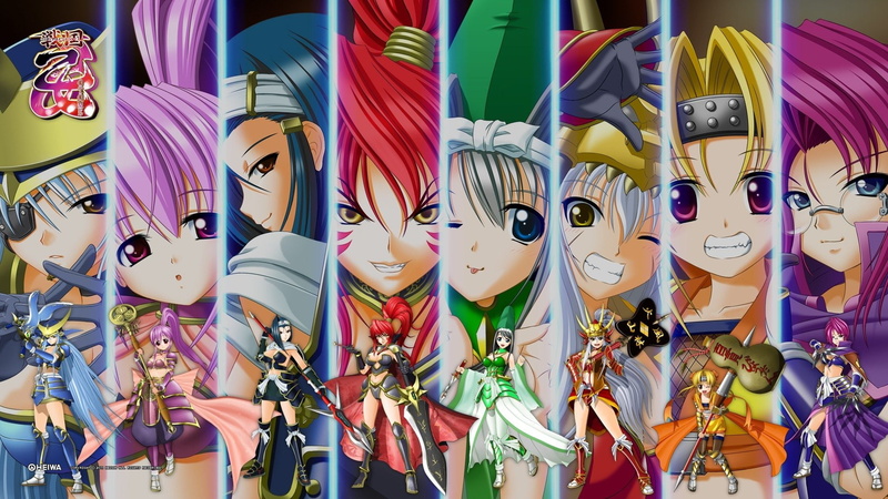 Uesugi Kenshin, Date Masamune, Imagawa Yoshimoto, Takeda Shingen, Toyotomi Hideyoshi, 1080P, Sengoku Otome: Momoiro Paradox, Akechi Mitsuhide, Anime, Oda