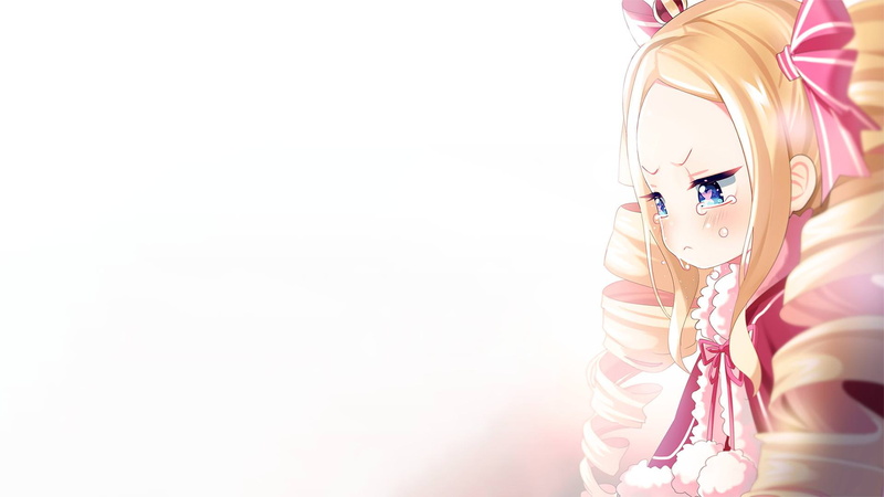 Re:Zero Kara Hajimeru Isekai Seikatsu, anime, crying, anime girls, simple background, Beatrice (Re: Zero), hair ornament, 1080P, blue eyes, blonde