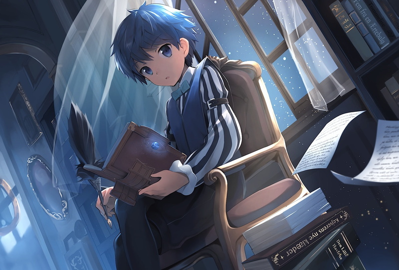 250356, konachan, hans, blue, eyes, fate, 1080P, (artist), andersen, (series), all, hair, feathers, grand, book, christian, tagme, order, male, com, paper