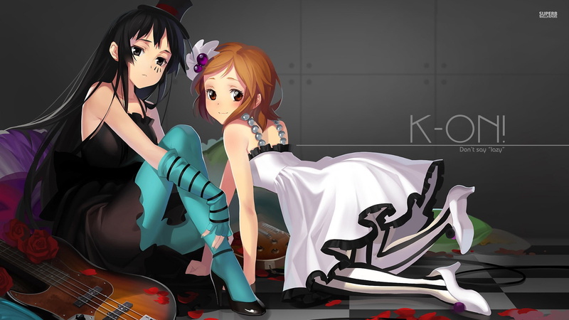 long hair, 1080P, K-ON!, anime, Dont Say Lazy, Hirasawa Yui, Akiyama Mio, anime girls