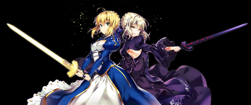 stay, hair, 1080P, eyes, konachan, alter, 257388, com, breasts, bow, yellow, green, black, fate, weapon, cleavage, saber, waifu2x, dress, (series), riichu