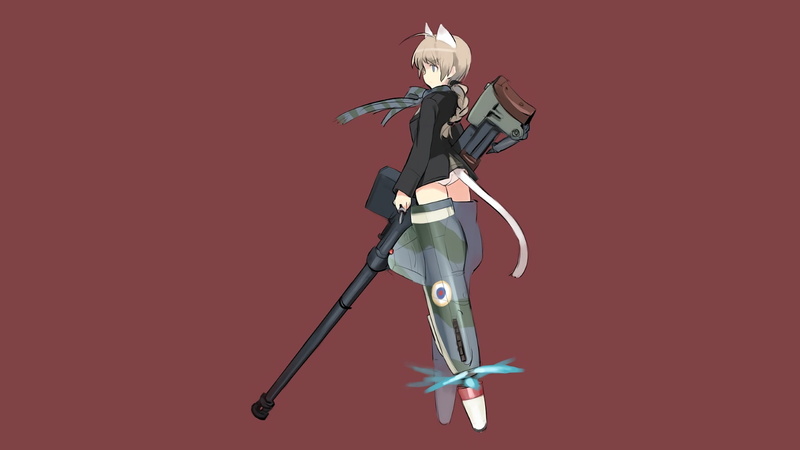 shimada, waifu2x, gun, witches, blonde, lynette, tail, bishop, fumikane, weapon, com, scarf, animal, ears, konachan, underwear, hair, panties, strike, 1080P