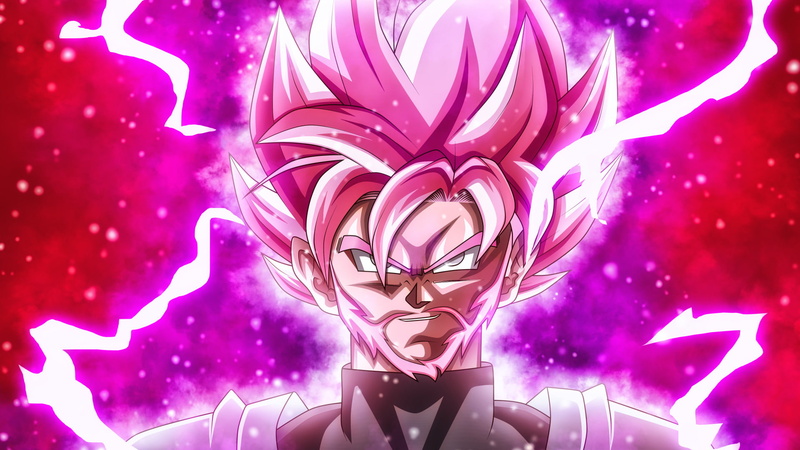 Download wallpaper 1366x768 full power, dragon ball super, black