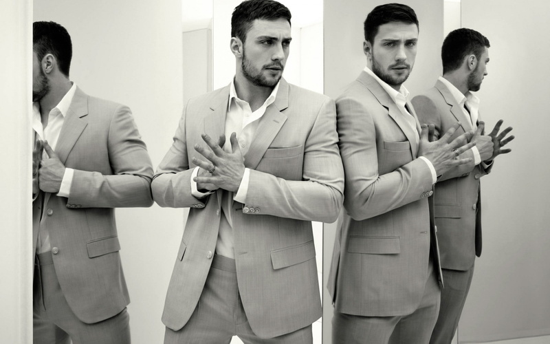 man, outfit, aaron, white, aaron taylor johnson, suit, actor, taylor, johnson, 1080P, gray, cool, men, s