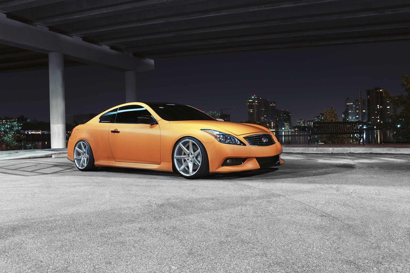 orange, G-Series, night, G37, Infiniti, the city, 1080P