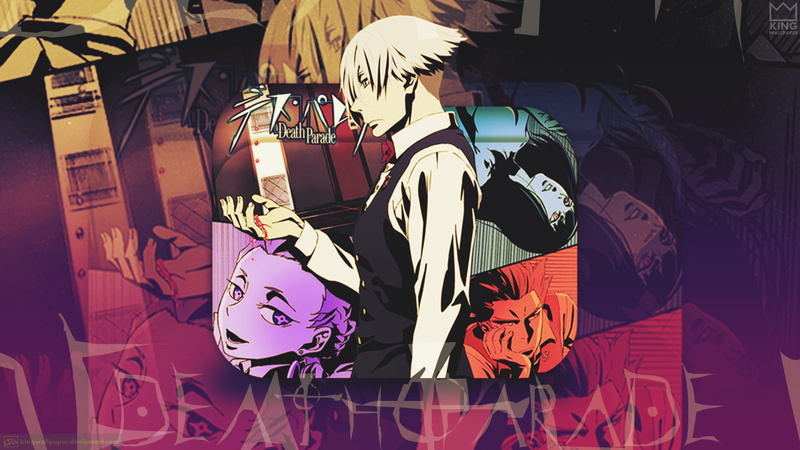 Pink Eyes, Black Hair, Red Hair, Anime, Ginti (Death Parade), 1080P, Decim (Death Parade), Chiyuki (Death Parade), Nona (Death Parade), Purple Eyes, Yellow Eyes