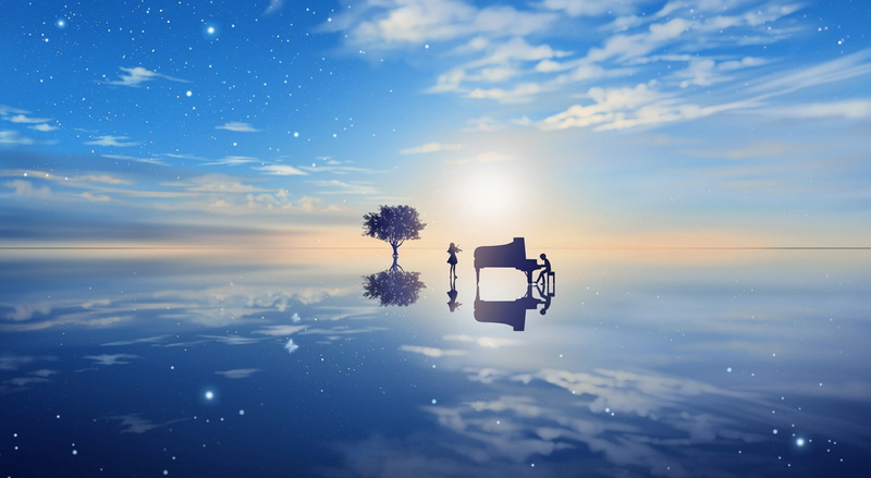 idyllic, digital, person, sunset, ani, waterfront, no people, plant, digital composite, outdoors, sky, scenics - nature, grand, nature, technology, photography themes