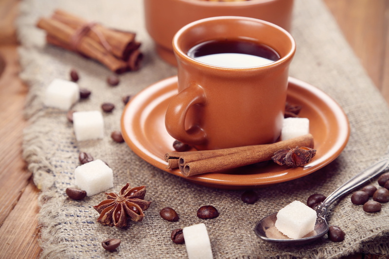 sugar, star anise, ceramic, grain, coffee, cinnamon, Cup, sweet food, food and drink, freshness, drink, spice, cookie, table, hot drink, teacup, sweet