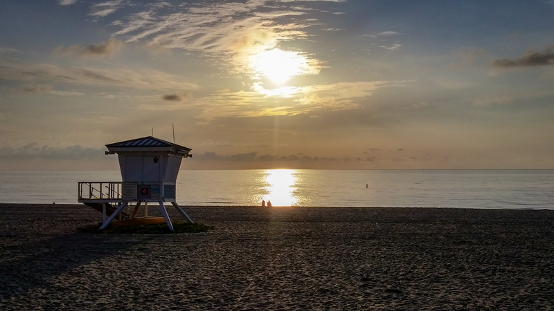 sea, scenics - nature, beauty in nature, safety, land, cloud - sky, tranquil scene, florida, hut, united states, water, 2K, horizon, atlantic ocean, security