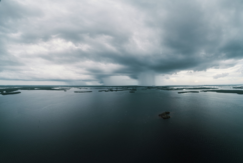 clouds, 8K, tranquility, day, 1 bayview blvd, sea, cloud, outdoors, rain, scenics - nature, archipelago, water, bay, overcast, island, horizon, cloudy