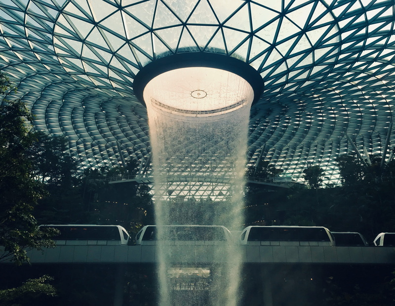 2K, architecture, water park, amusement park, metropolis, water, reflection, town, singapore, arecaceae, skylight, building, palm tree, 78 airport blvd