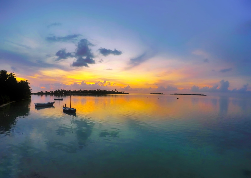 outdoors, vacation, idyllic, cloud - sky, tranquil scene, clouds, nature, silhouettes, sunset, harbor, beauty in nature, tropical, palms, tranquility, holiday
