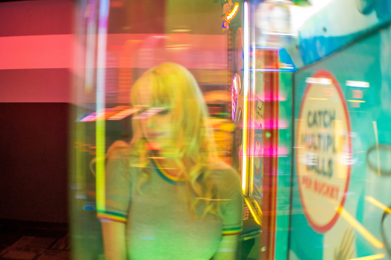 blurred motion, play area, multi colored, restaurant, inflatable, business, playground, leisure activity, reflection, men, people, machine, lighting, sphere