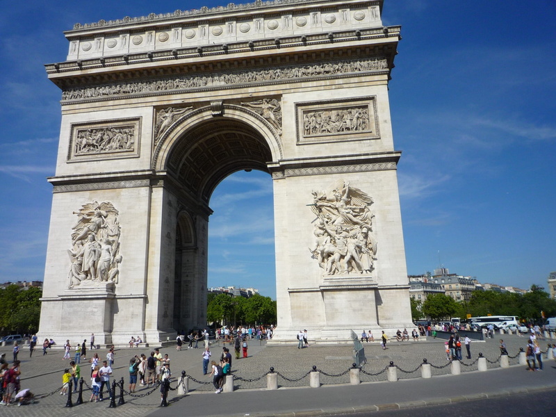 large group of people, historical, triomphe, champs, french Culture, arc, famous Place, european, urban, architecture, city, monument, 1080P, famous, travel Destinations