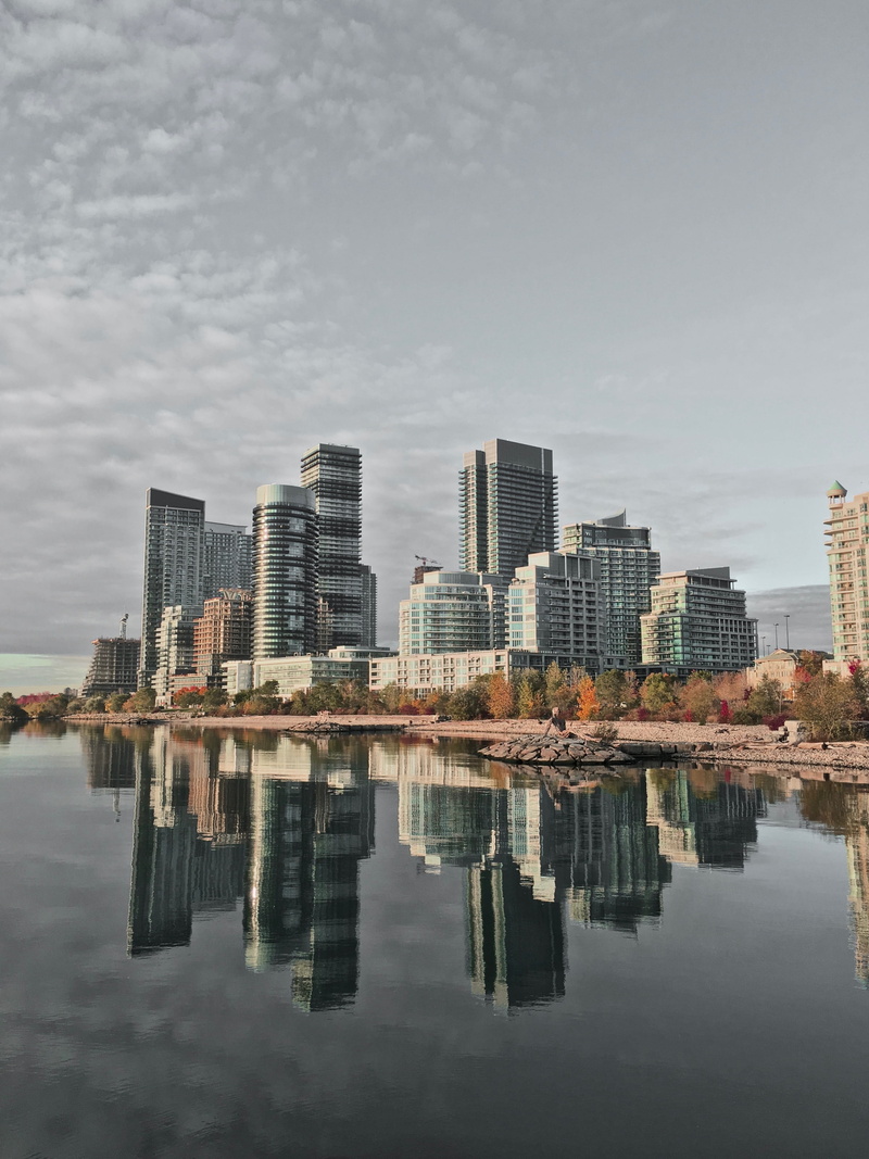 architecture, cloud - sky, nature, marine parade drive, outdoors, waterfront, humber bay, sky, river, 4K, toronto, financial district, no people, building