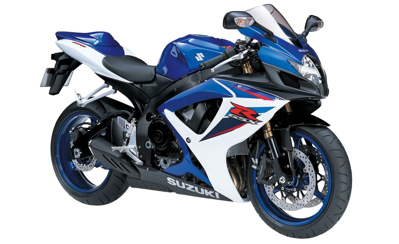 blue, black, sport, stationary, 1080P, motorcycle racing, bike, helmet, wheel, ride, R600, cut out, gsx, riding, white background, biker, studio shot
