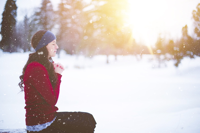 cold, adult, young adult, warm clothing, woods, outdoors, hat, positive emotion, frozen, frost, snow, women, trees, ice, sunlight, one person, snowing