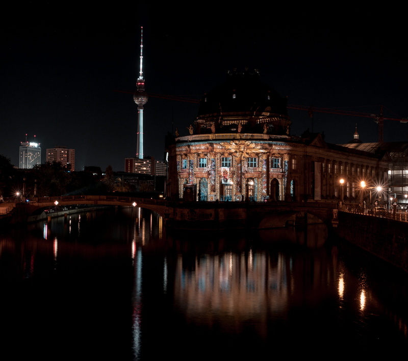 night, nightlife, water, potsdamer platz 63, built structure, reflection, building exterior, illuminated, sky, connection, building, travel destinations