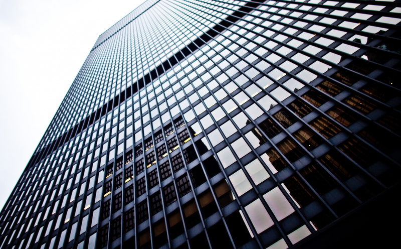 tall - high, day, city, office, office building exterior, modern, glass, building exterior, low angle view, outdoors, high, window, skyscraper, sky, 5K
