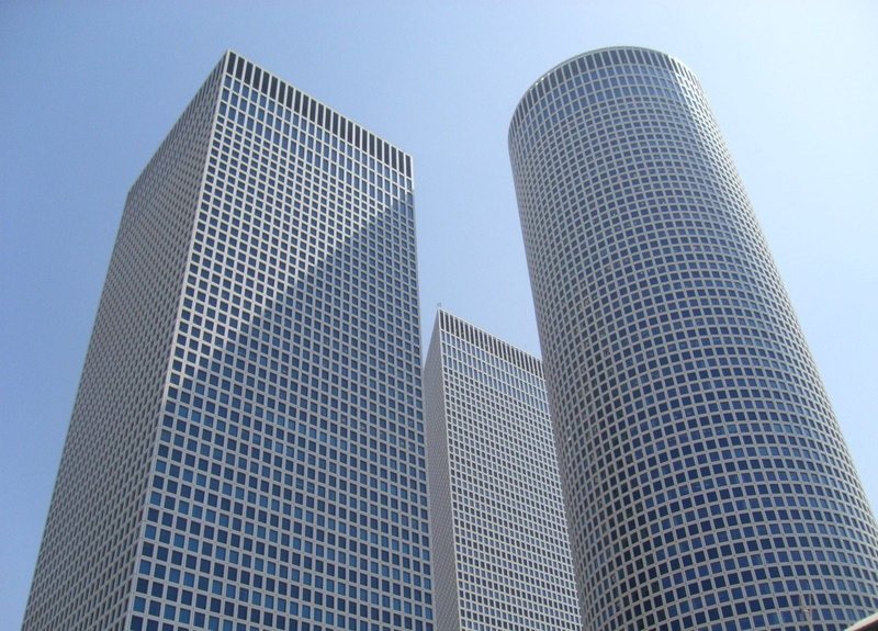 skyscraper, outdoors, structure, urban skyline, urban, building, towers, tall - high, buildings, tower, exterior, photo, no people, low angle view, built structure