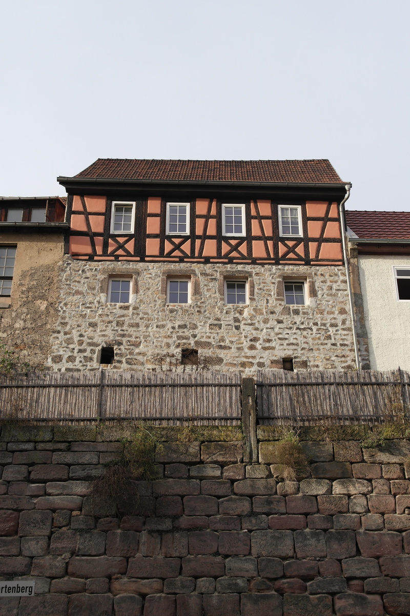 built structure, sky, Top, history, House, half-timber, brick, window, windows, low angle view, day, wall - building feature, stone wall, roof, building exterior
